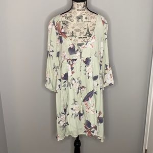 Harlow Mint Green Floral Dress (Small)